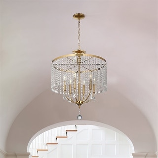 6 Light Dimmable Crystal Chandelier - Bed Bath & Beyond - 37062863