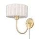 preview thumbnail 1 of 2, Golden Lighting 1084-1W WW Erma 12" Tall Hardwired or Plug-In Wall Brushed Champagne Bronze