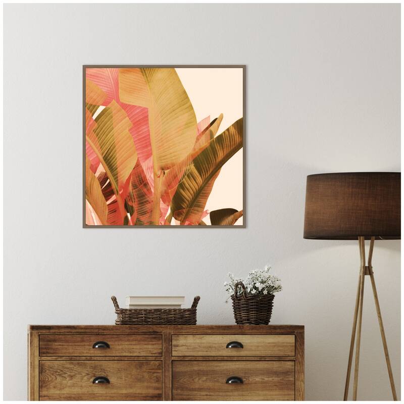 Kate and Laurel Summer Layers No. 1 by Alicia Bock Framed Canvas Wall Art Print