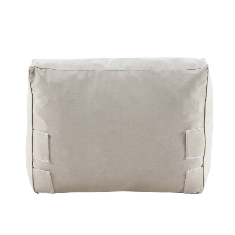 Christopher Knight Home - Nerissa 6-Piece Modular Outdoor/Indoor Bean Bag Sectional Sofa Set with Shredded Foam Filled & Ottoman