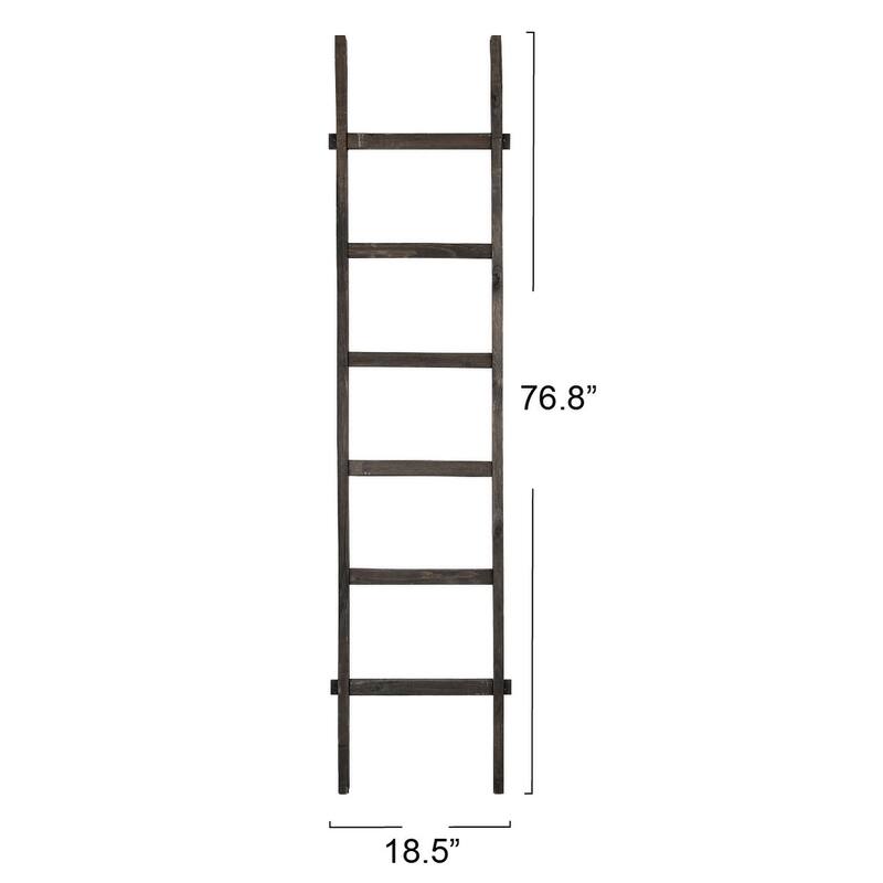 Decorative Fir Wood Ladder with 6 Rungs