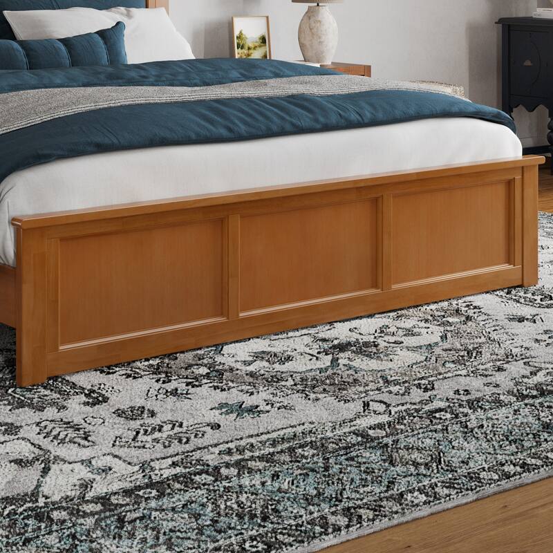 Charlotte Solid Wood Low Profile Platform Bed with Matching Footboard