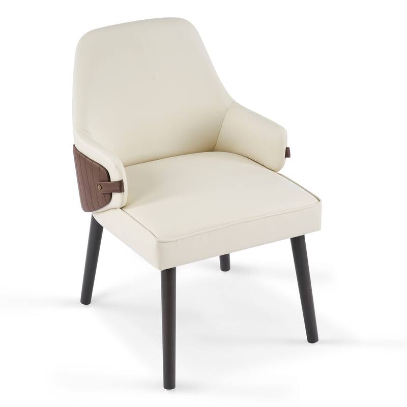 Christopher Knight Home - Modern Upholstered Dining Chair Set with Two-Tone Fabric Armchair Design