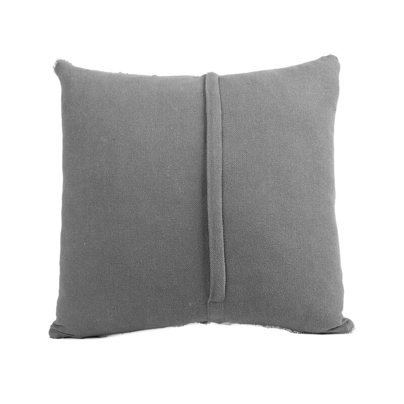 Medallion Power-Loomed Throw Pillow Cover - 20" - Gray and Cream