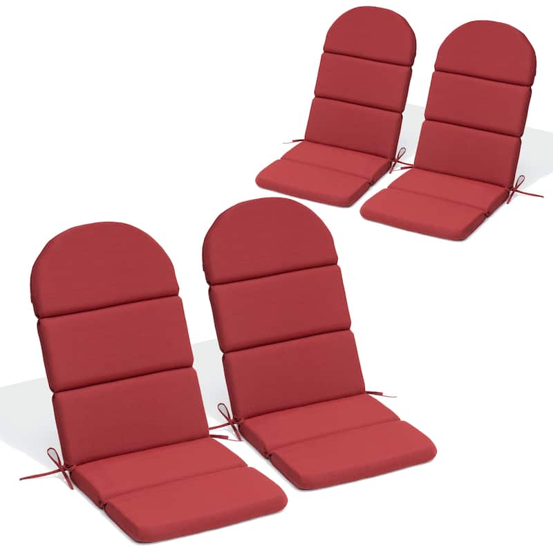 Outdoor Adirondack Chairs Cushion with Sunbrela Fabric - 4PC - CHILI