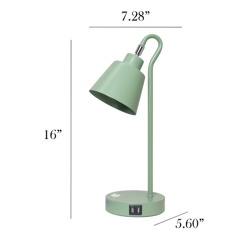Looped Desk Lamp with Adjustable Shade - 16" - Sage Green