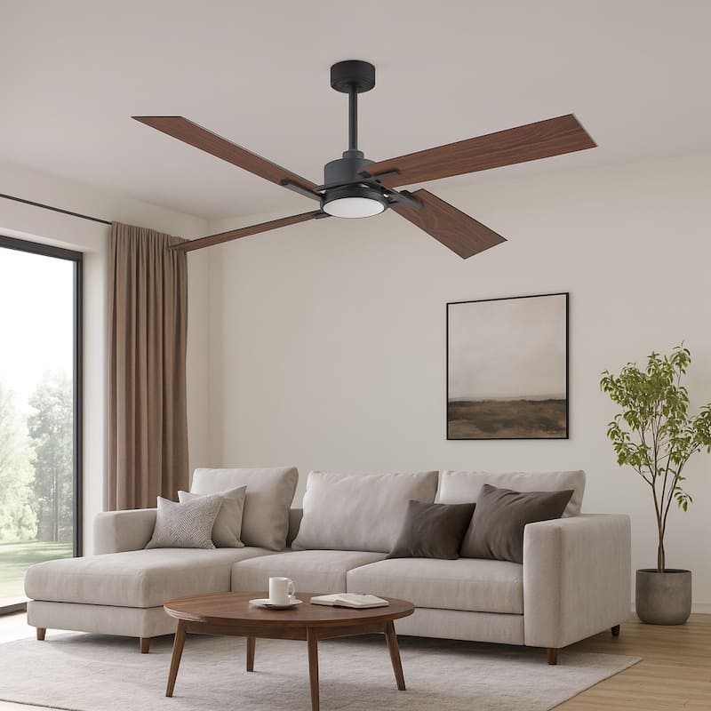 GetLedel 72" Large Modern LED Ceiling Fan with Remote Control and Light Kit