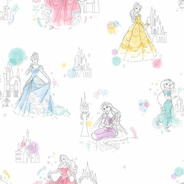 slide 2 of 6, Disney Princess Pretty Elegant White Wallpaper