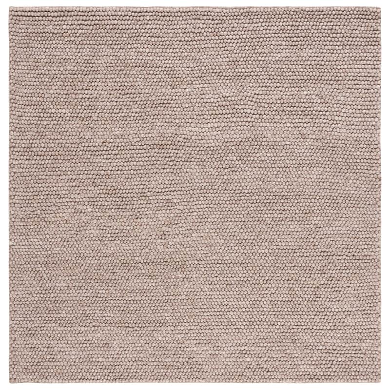 SAFAVIEH Handmade Natura Gonnie Wool Rug - 6' Square - Brown