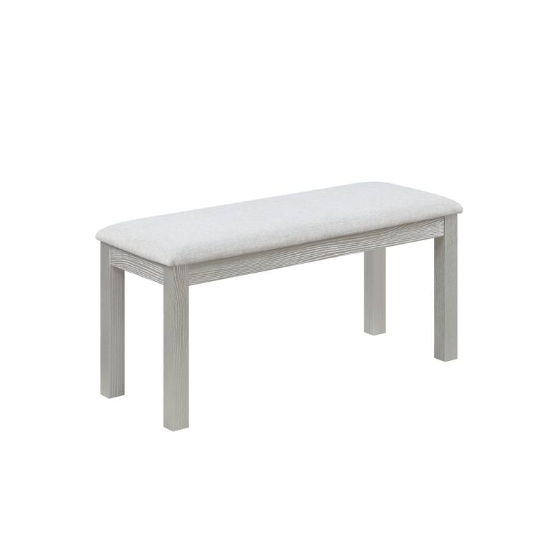 Upholstered Bench and Back Padded Dining Chairs, Dining Table with Crystal Decoration, Kitchen Table and Chairs Set