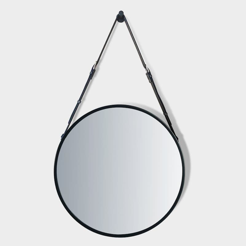 Goodrich 36" High Sling Mirror - Round 24" Diameter - Black