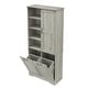 preview thumbnail 72 of 75, GDFStudio - Elijah Tall Bathroom Cabinet with Tilt-Out Laundry Hampers and Adjustable Shelves