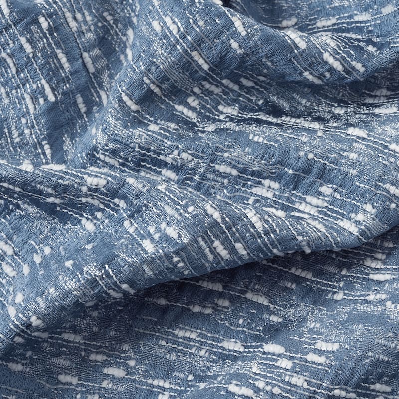 Roman Woven Textured Jacquard Window Curtain 90" - Dark Blue