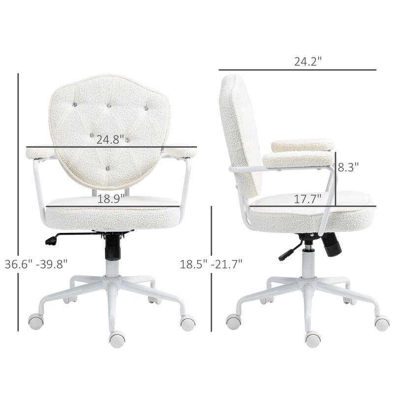 Cute Home Office Chair Desk Chair with Wheels, Gaming Chair Back Chair Visitor Chair Vanity Chair for Bedroom