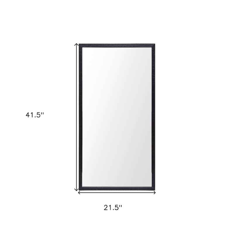 HomeRoots 42" Black Framed Bathroom Vanity Mirror - 21.50 in. x 41.50 in. x 1.75 in.
