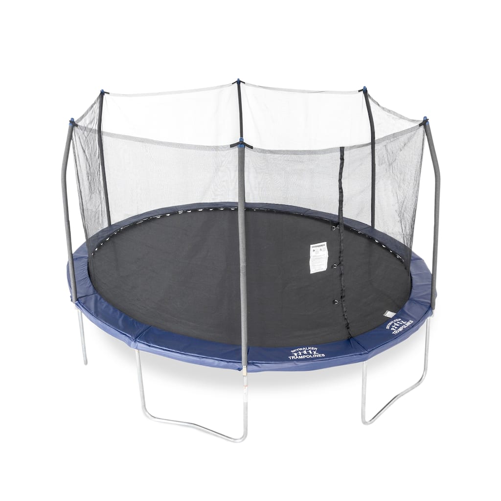 Skywalker Trampolines 15x13 Oval Trampoline Combo with Navy Spring Pad