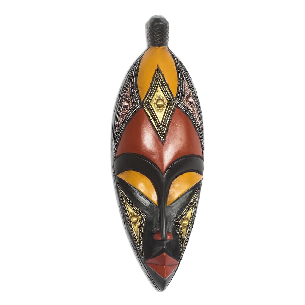 Novica Handmade Baule Style African Wood Mask