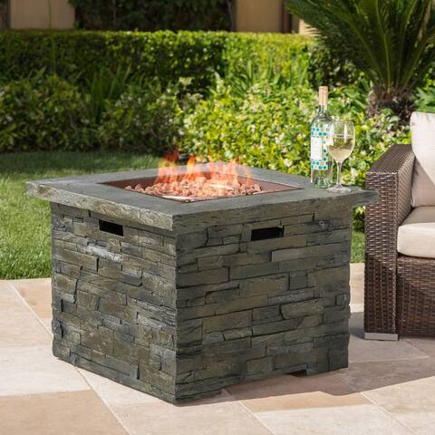 Blaeberry Outdoor Stone Fire Pit by Christopher Knight Home