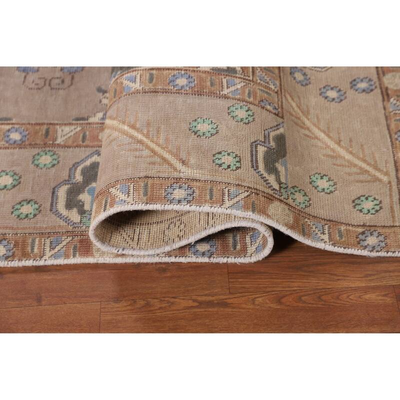 Overdyed Vintage Tabriz Persian Vintage Rug Hand-Knotted Wool Carpet - 6'5"x 9'1"