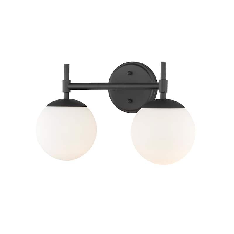 929 Lighting 2 Light Bathroom Vanity Fixture with Opal Glass Shades