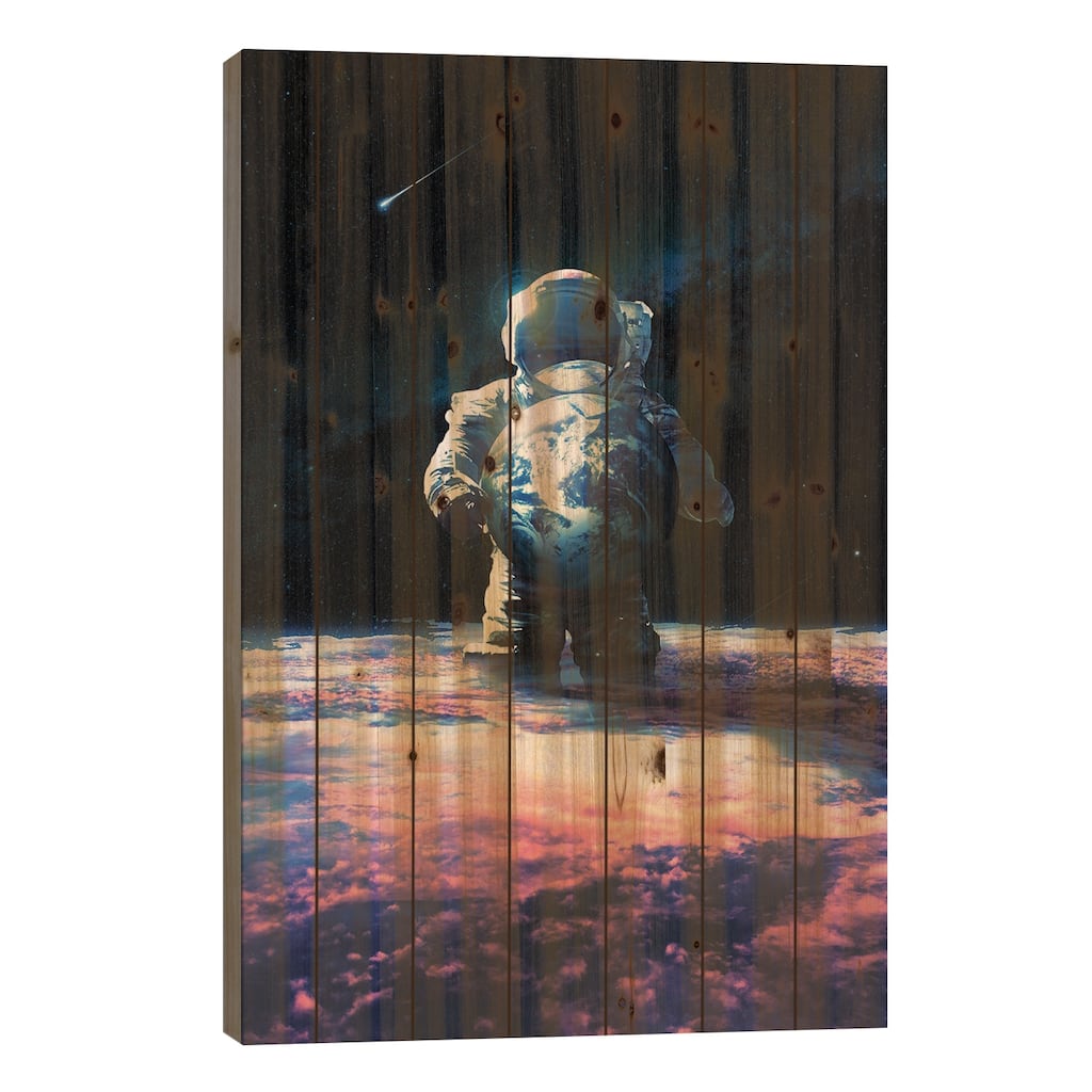 Drop Off Print On Wood by Nicebleed - Multi-Color