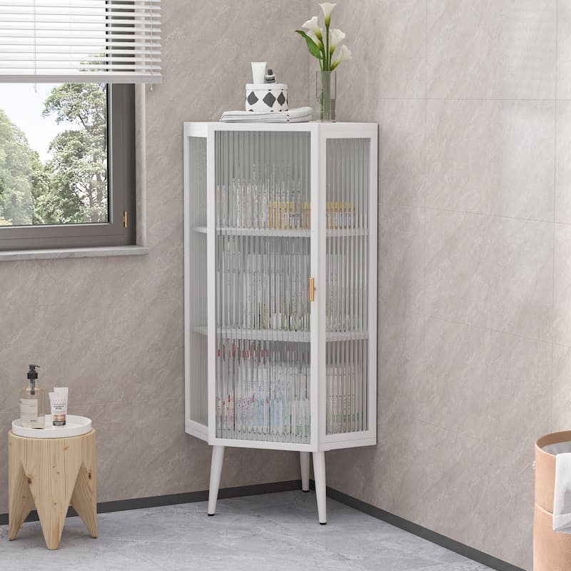Triangular corner design bathroom cabinet