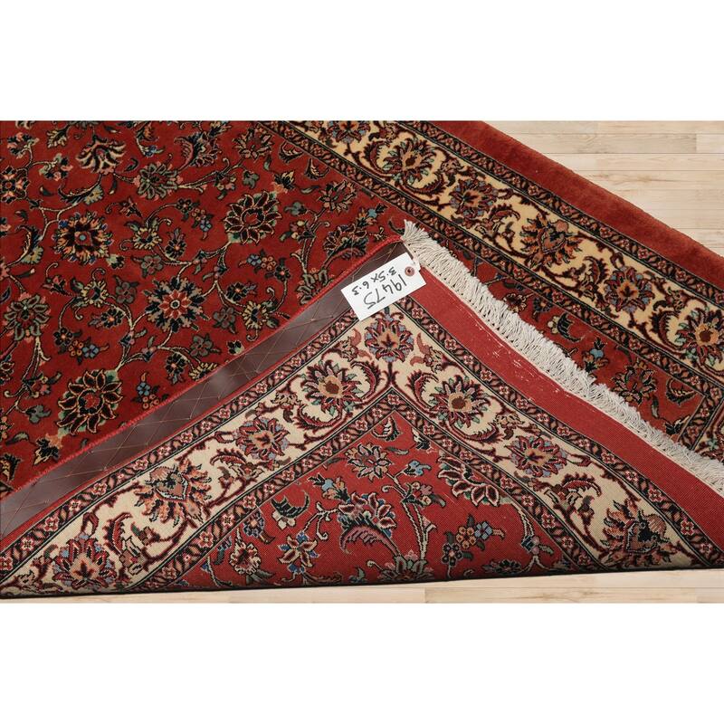 3'5''x6'3'' Hand Knotted Wool Burnt Orange 300 KPSI Plush Pile Rug - 3' 5'' x 6' 3''