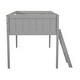 preview thumbnail 9 of 12, Twin Size Wood Low Loft Bed with Ladder, Ladder on Left or Right, Gray
