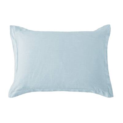 HiEnd Accents Hera Washed Linen Tailored Dutch Euro Pillow, 27"x39"