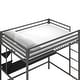 preview thumbnail 13 of 28, The Novogratz Maxwell Metal Loft Bed with Desk & Shelves