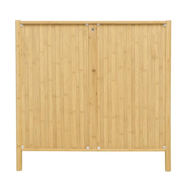 Bamboo Cabinet with Glass Door