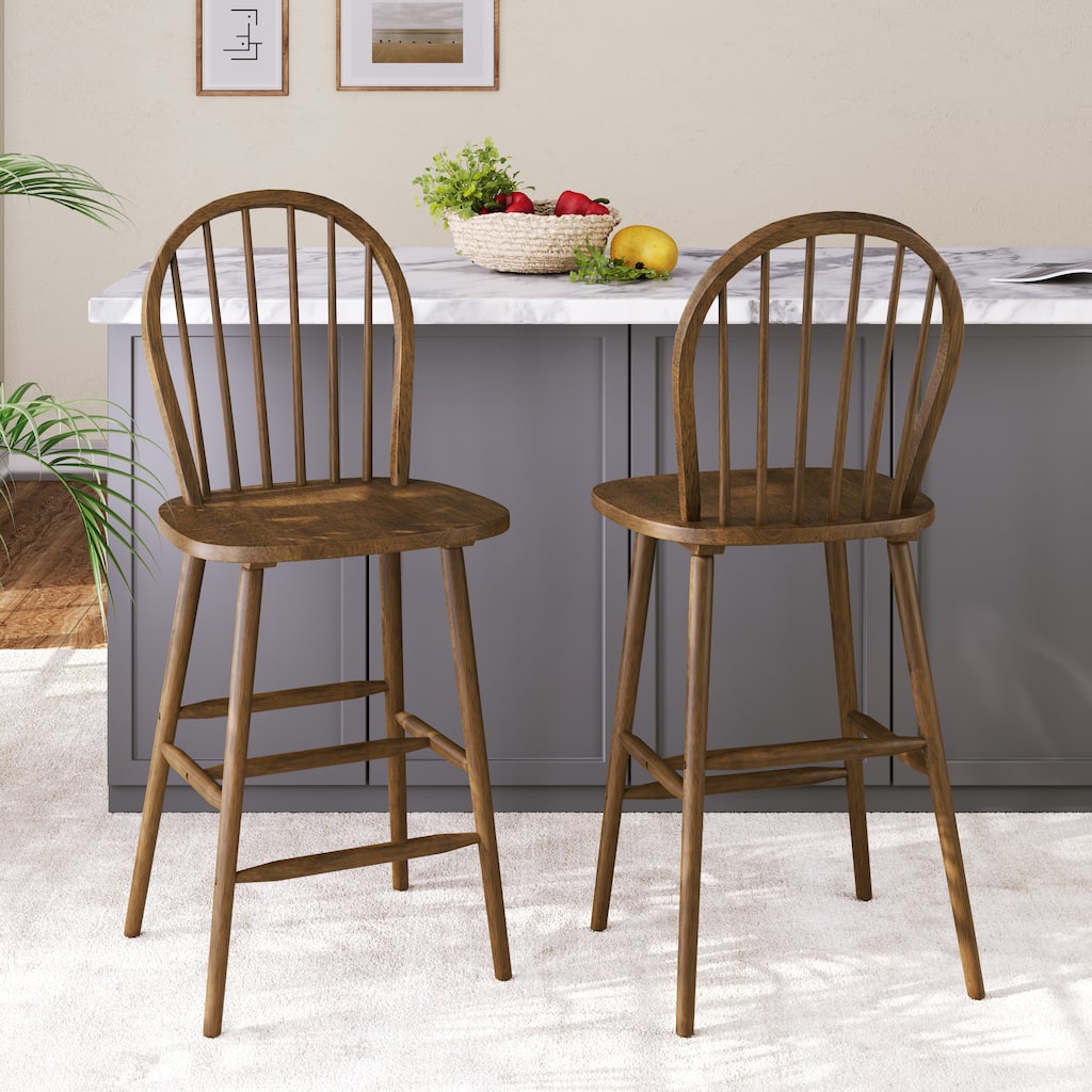 Christopher Knight Home- Clarke Wood Counter Stool Set of 2