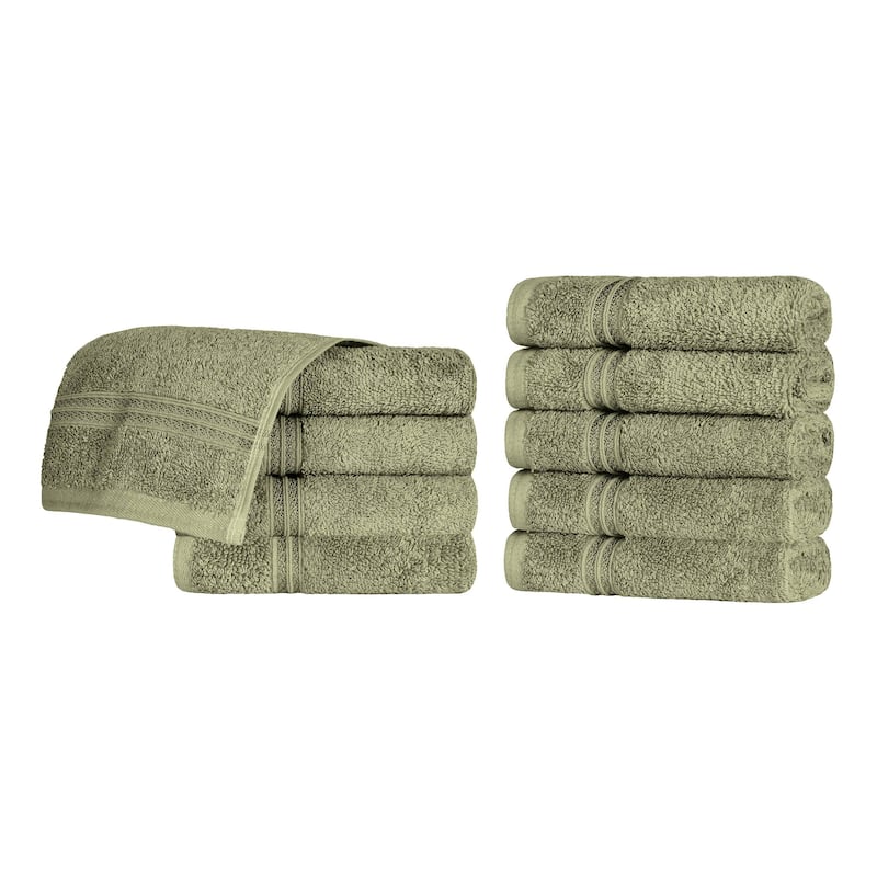 Superior Heritage Egyptian Cotton Absorbent Face Towel Set of 10