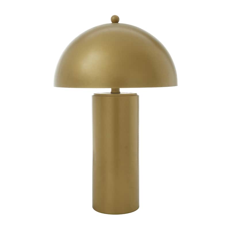 Gold or Black Metal Room Accent Lamp with Dome Shade
