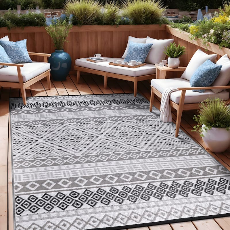 Beverly Rug Boho Outdoor Rug Waterproof for Patio, RV Camping