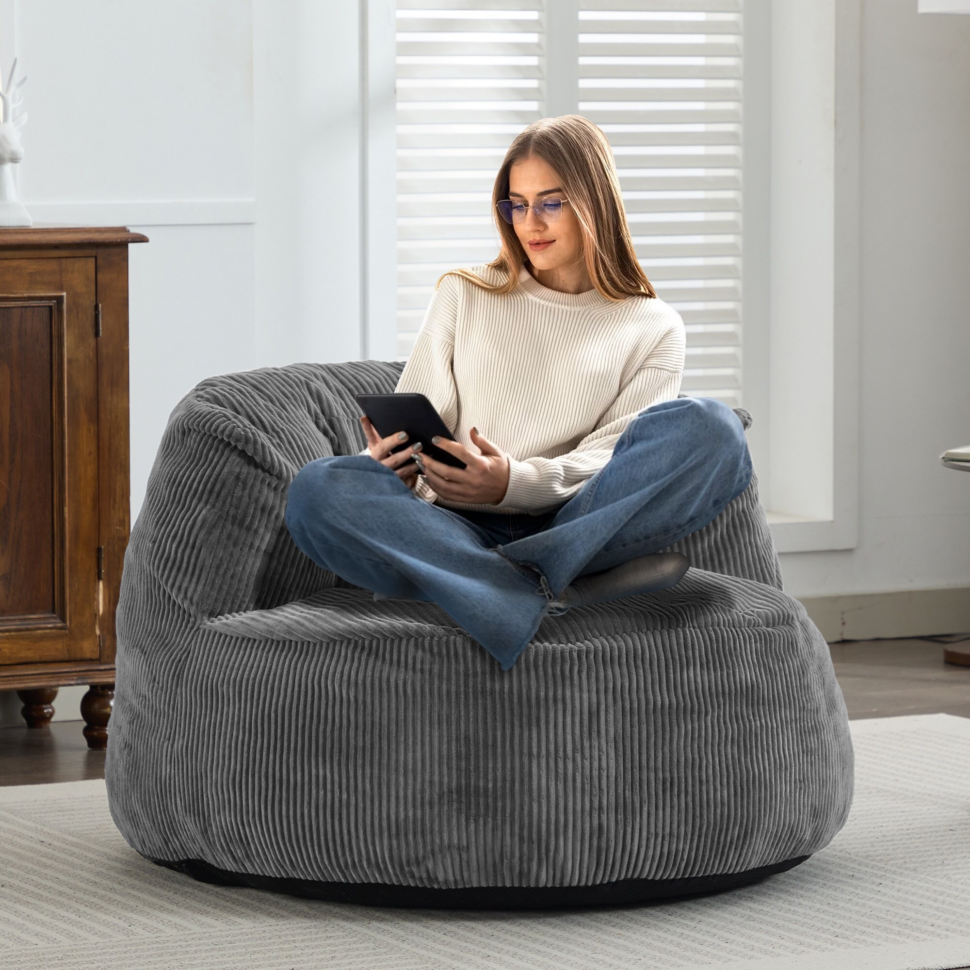 Convertible Chair Cordaroy's Corduroy Bean Bag Chair