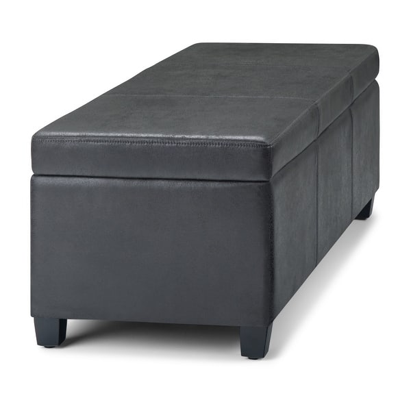 Wyndenhall Franklin 48 Inch Wide Contemporary Rectangle Storage Ottoman On Sale Overstock 6727555