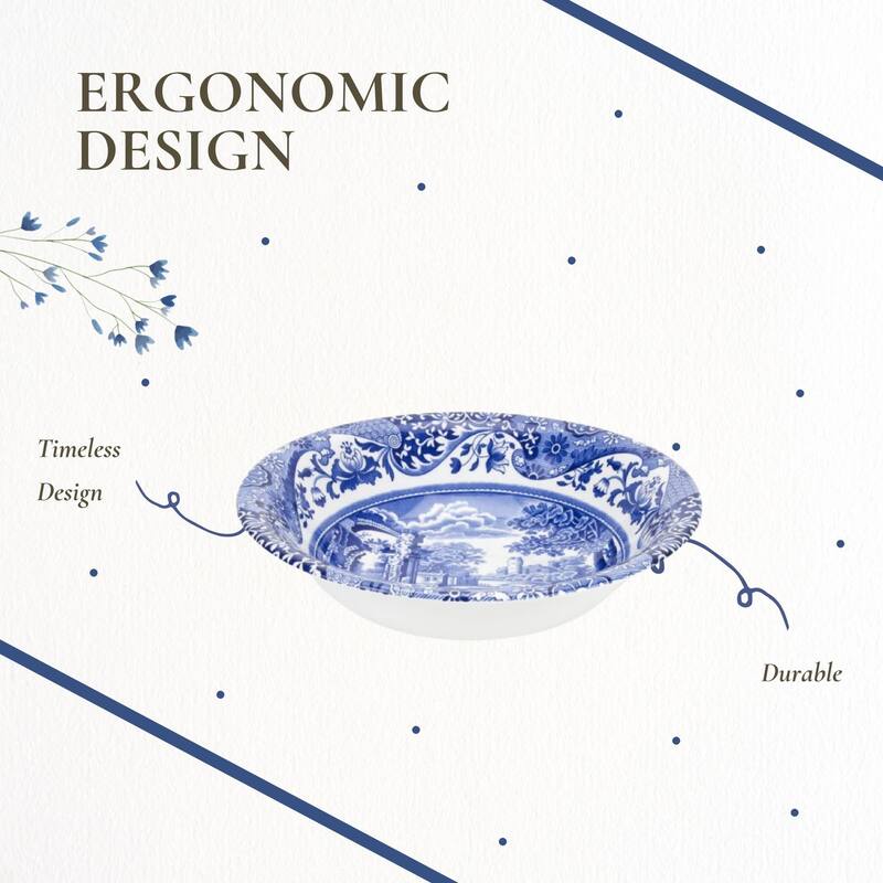 Spode Blue Italian Cereal Bowl - 6.5 Inches