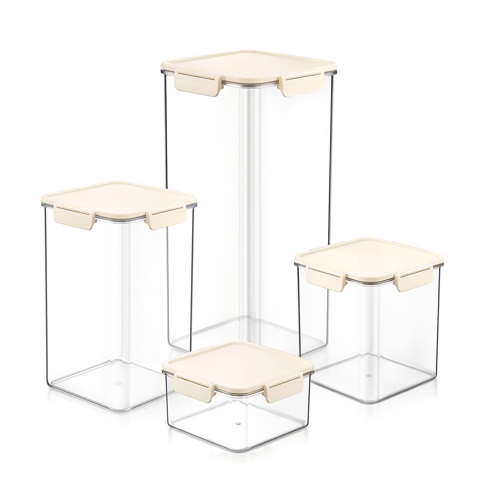Sorbus Airtight Food Storage Container Set, Stackable Clear Pantry Canisters with Lids