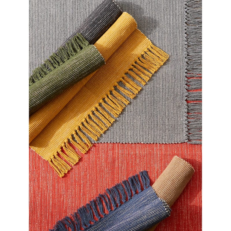 DII Gray and Off White 2-Tone Ribbed Rug 2x3 Ft - 24.0 In. L X 36.0 In. W X 0.2 In. H