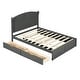 preview thumbnail 6 of 26, Queen Size Platform Bed with Twin Size Trundle and 2-Drawers for Bedroom, No Box Spring Required, Easy Assembly, Antique Grey
