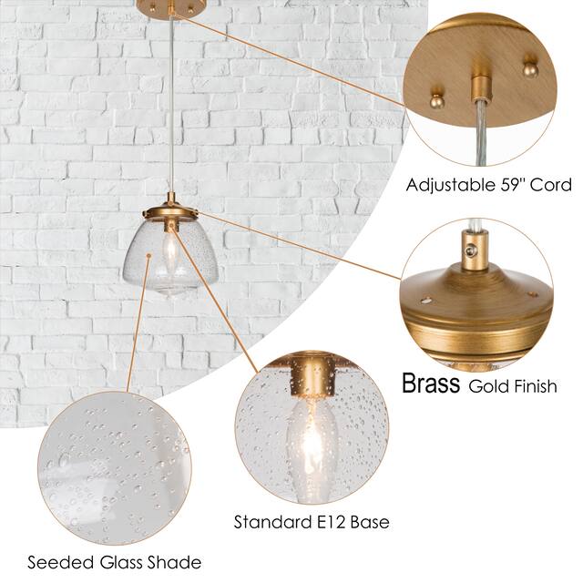 Modern Glass Mini Pendant Lights Brass Gold Kitchen Island Ceiling Lights