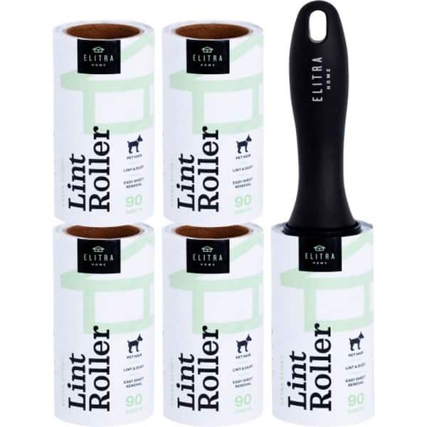 Air Jungles Scented Lint Roller – 450 Sheets, Fresh Linen Scent, Extra Sticky For Pet Hair Removal
