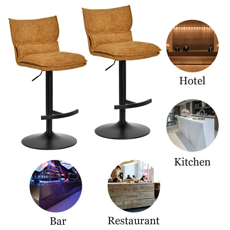 Swivel Adjustable Height with Armless Bar Stools