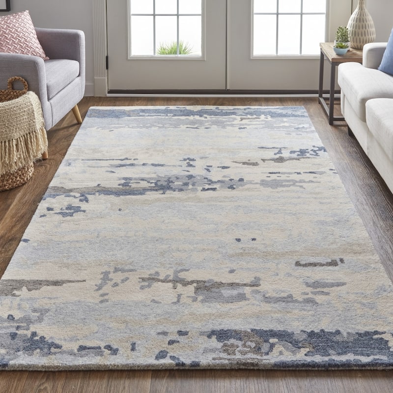 Sobas Hand Tufted Abstract Modern Stain Resistant Soft Area Rug By HomeRoots - 5' x 8'