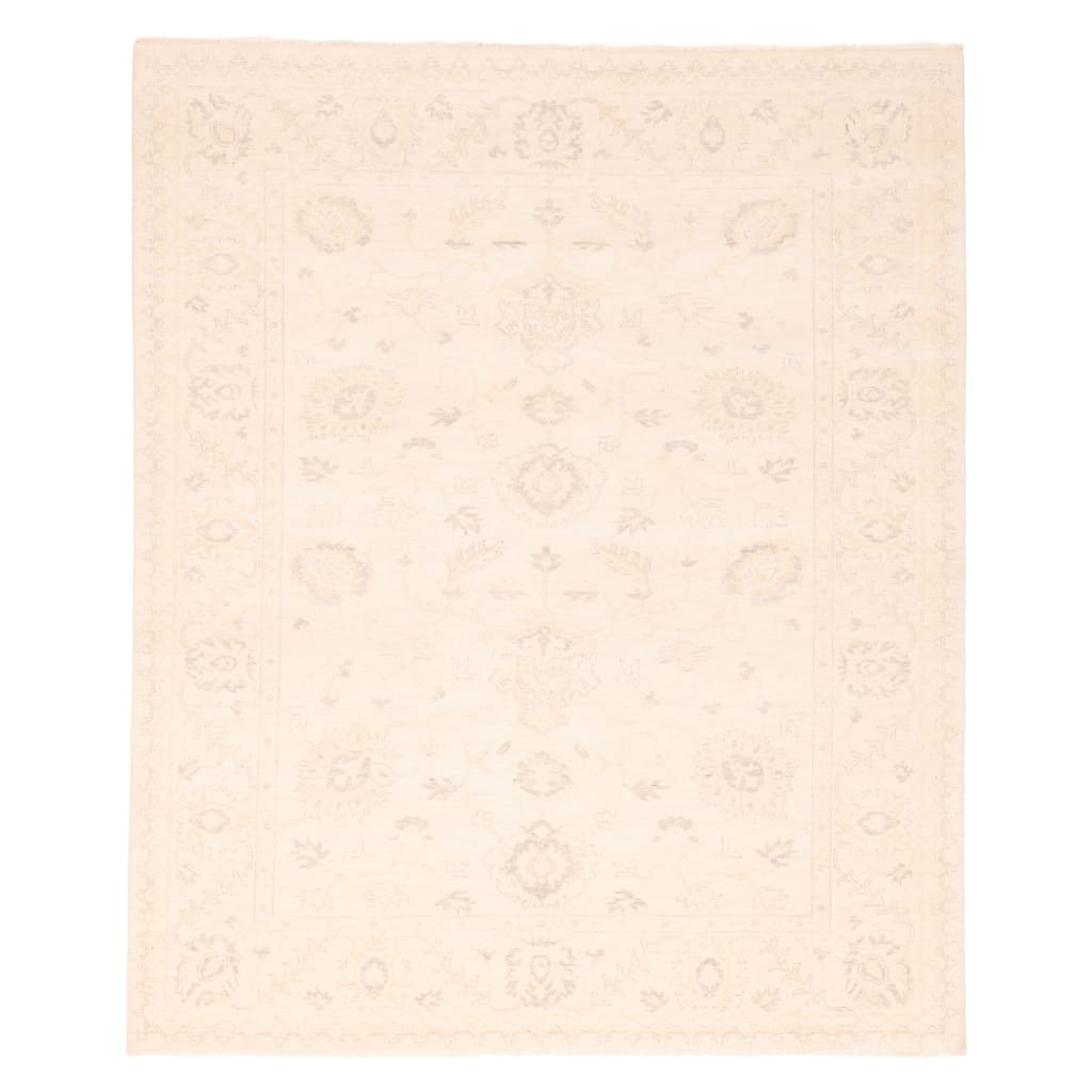 ECARPETGALLERY Hand-knotted Modern Oushak Light Khaki Wool Rug - 8'3 x 9'10