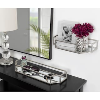 Kate and Laurel Ciel Metal Wall Shelf Set - 2 Piece