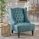 preview thumbnail 1 of 16, Wingback Upholstered Chair - Contemporary Sophistication with Functional Design Teal