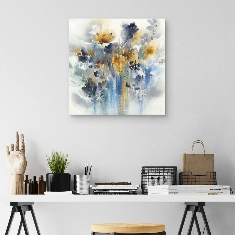 Indigo Botanical by K. Nari Canvas Art Print
