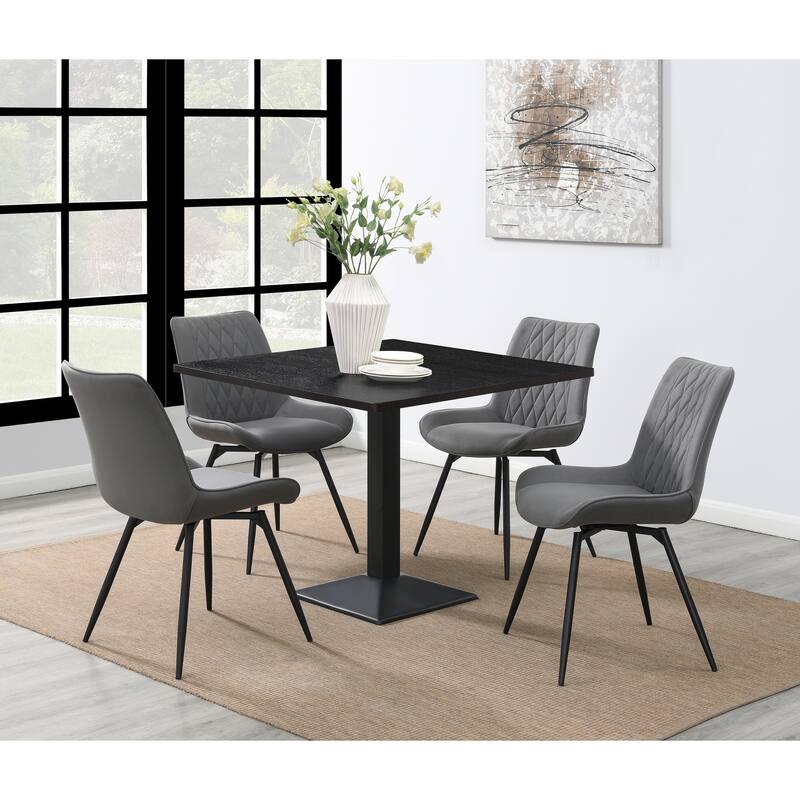 Monta Grey Tufted Swivel Dining Chairs (Set of 2)